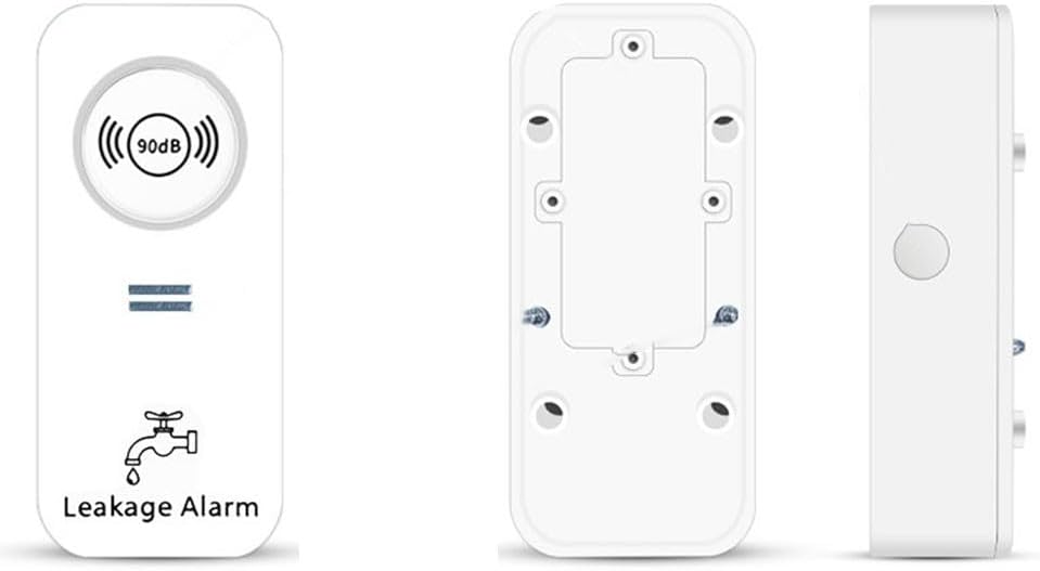 Home Security Water Leak Detector Alarm with 90dB Alert and IP66 Waterproof for Cellars, Bathrooms and Under Sinks (1)