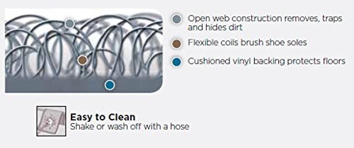 3M Nomad 6050 Medium Traffic Grey 2' x 3' Vinyl Mesh Scraper Mat