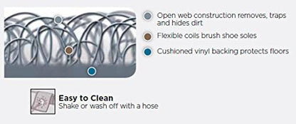 3M Nomad 6050 Medium Traffic Grey 2' x 3' Vinyl Mesh Scraper Mat