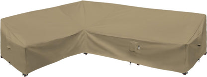 Patio Deck Box Cover, 63x30 Inch Fire Pit Covers with Straps and Handles, Waterproof Heavy Duty Outdoor Furniture Winter Cover for Keter, Suncast, Lifetime Container