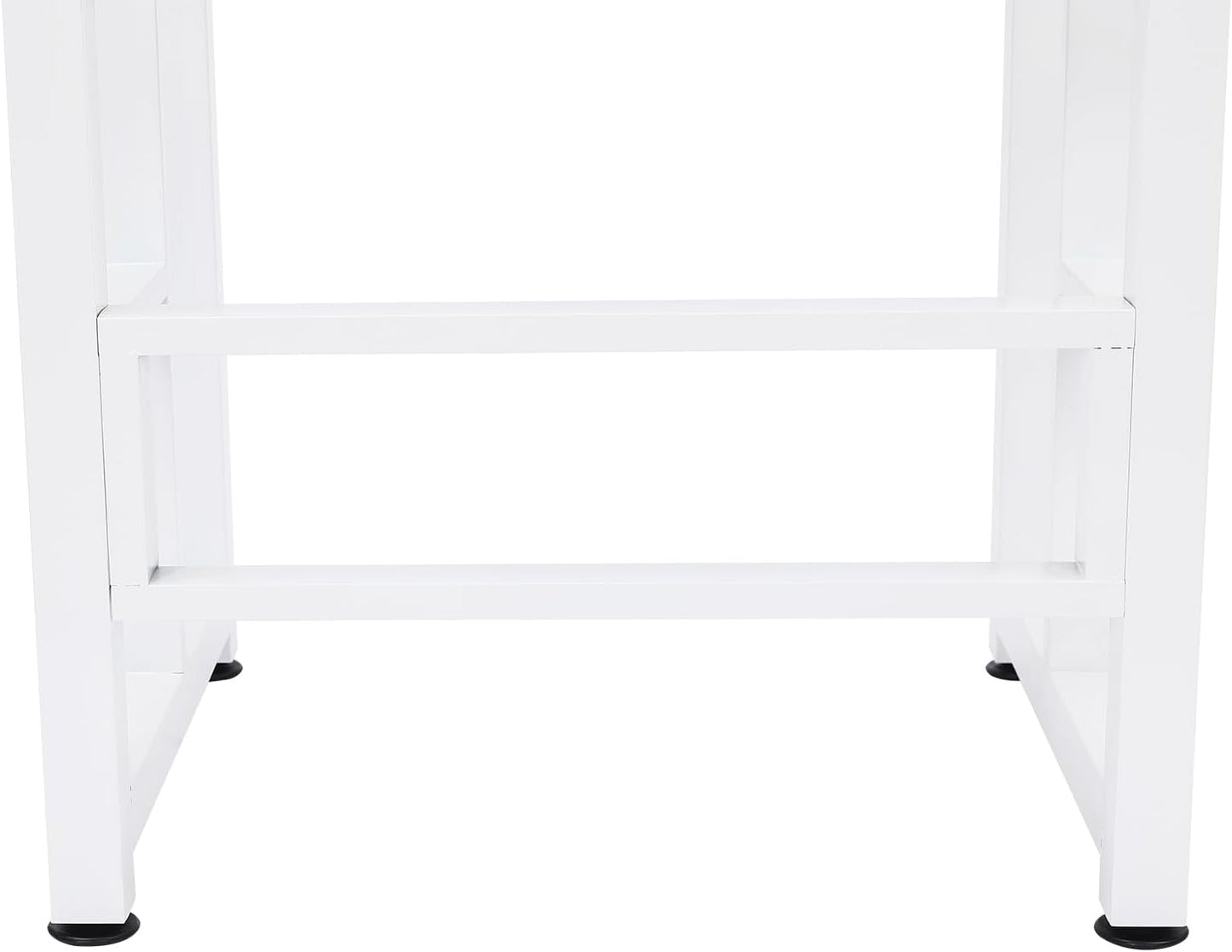 Gdrasuya10 Laundry Room Storage Organizer Shelf 41.3" Tall Washer and Dryer Storage Stacking Rack Stand Over Washing Machine Storage Unit with Adjustable Laminate Standing Shelf for Home, White