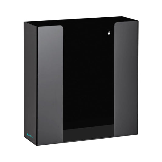 AdirMed VivaEssentials Double Glove Box Holder, Wall Mount or Free Standing Black Acrylic Glove Holder