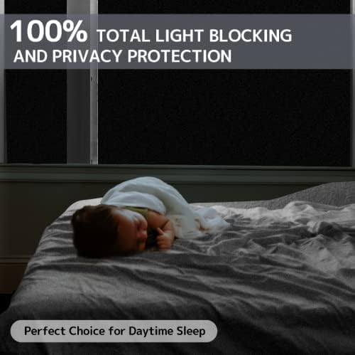 KESPEN Window Privacy Film Frosted Glass Heat Control UV Blocking Privacy Window Film for Glass Windows Static Cling Non-Adhesive Door Coverings Decals for Bathroom Home Office,17.5 Inch X 6.5 Feet