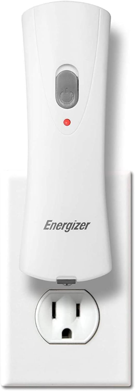 Energizer Auto-On LED Flashlights Rechargeable (3-Pack) for Home Power Failure, Plug in LED Flashlight for Power Outage, Night Light, Hurricane Preparedness