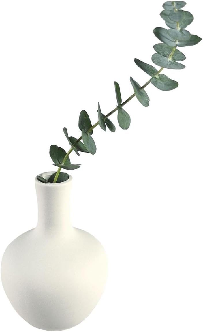 Daittin Small Ceramic Vase Set, Mini Flower Vases for Home Decor, Aesthetic Table Centerpieces for Living Room Bedroom Bathroom Shelf (Style-5)