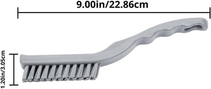 SPARTA Flo-Pac Grout Brush with Nylon Bristles, Scrubber with Handle for Bathroom and Kitchen Tile, 8", White