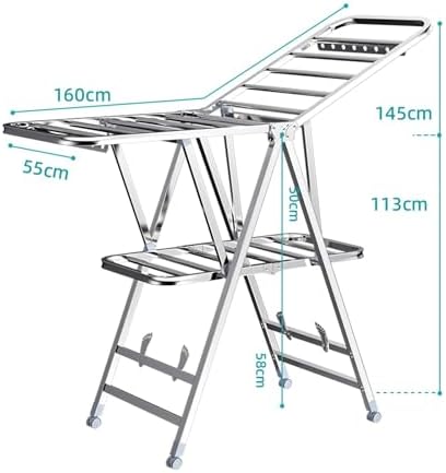 Foldable Portable Space Saving Clothes Drying Rack, Wall Mounted Clothes Rack, Clothes Drying Racks Outdoor,for Drying Cap, Face Mask, Socks, Towels, Underwear, Diapers