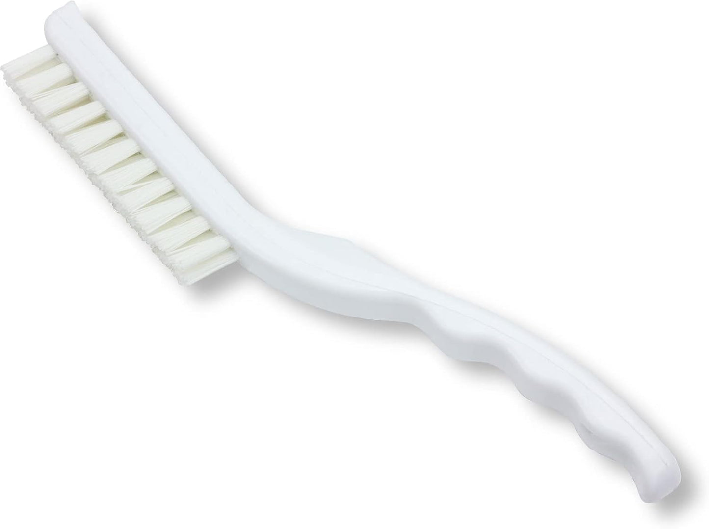SPARTA Flo-Pac Grout Brush with Nylon Bristles, Scrubber with Handle for Bathroom and Kitchen Tile, 8", White