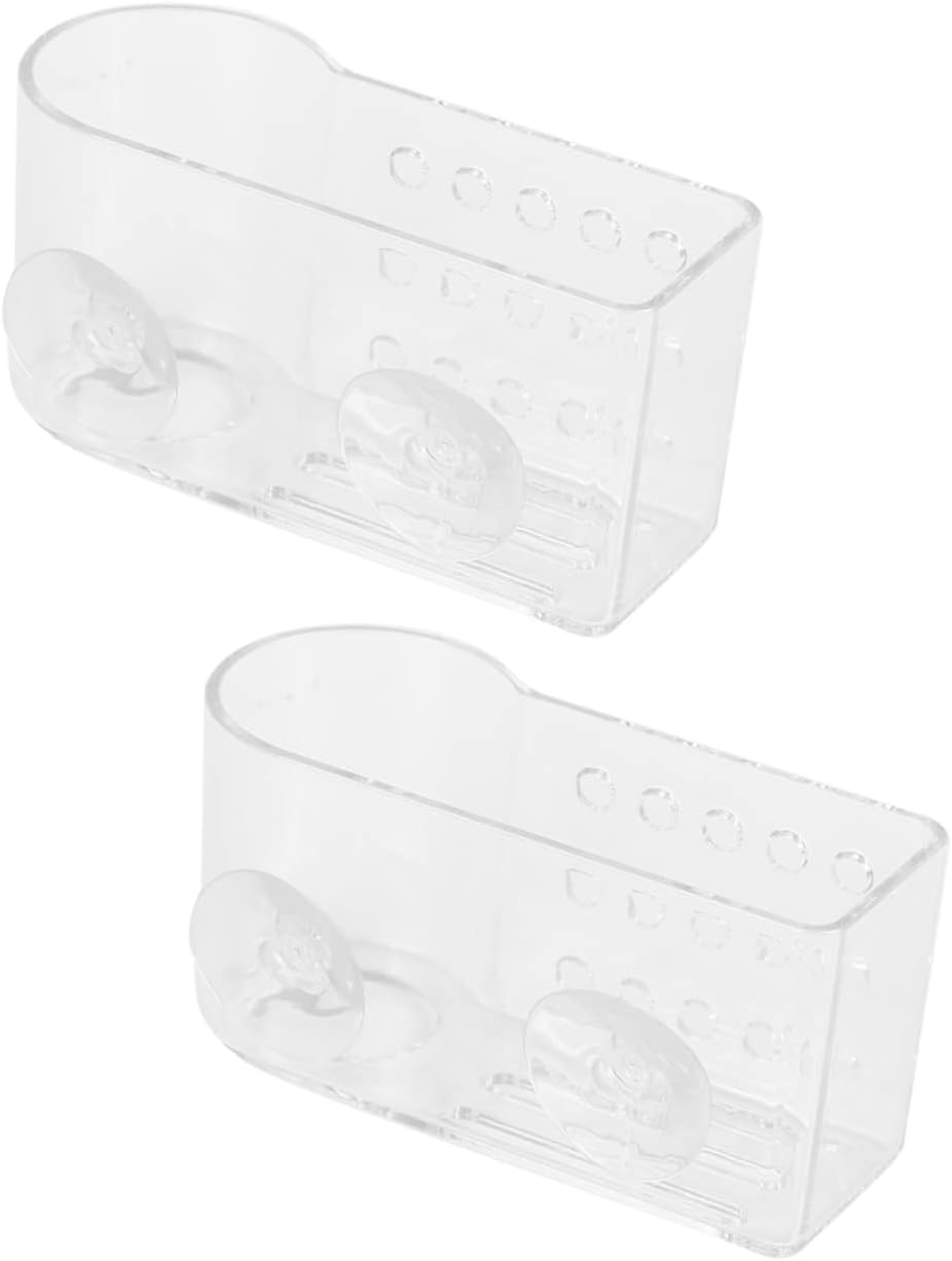 2 Pcs Sponge Storage Rack for Kitchen and Bathroom Hollow Bottom Duster Cloth Drainer Quick Drying Scouring Pad Organizer Space Saving Shelving