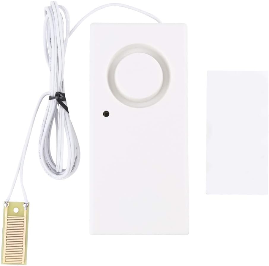Water Leak Detector 120dB Alarm, High Sensitivity Flood Level Sensor for Basement, Sump Pump, Washing Machine - Battery Operated (9V Not Included)