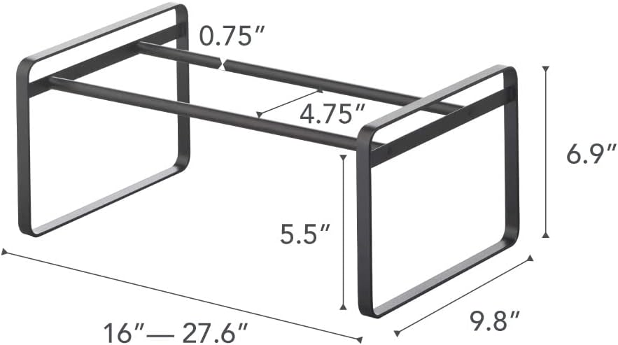 YAMAZAKI Home Frame Adjustable Shoe Rack - Spacesaving Storage Solution, 7" - Steel - Holds Up to 4 Pairs of Shoes Per Shelf