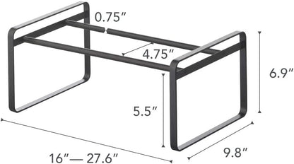 YAMAZAKI Home Frame Adjustable Shoe Rack - Spacesaving Storage Solution, 7" - Steel - Holds Up to 4 Pairs of Shoes Per Shelf