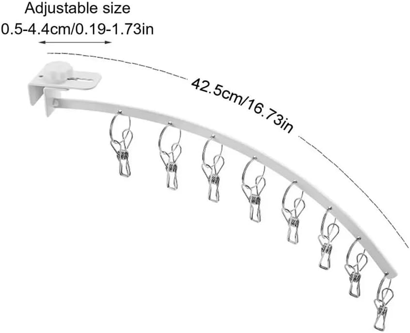 ARFUKA Clothes Hangers with Clips Stainless Steel Balcony Drying Rack Organizer Rack for Drying Socks Bras UnderwearsClothes Hats Scarfs Towels Pants and Gloves Pack of 2