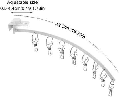 ARFUKA Clothes Hangers with Clips Stainless Steel Balcony Drying Rack Organizer Rack for Drying Socks Bras UnderwearsClothes Hats Scarfs Towels Pants and Gloves Pack of 2