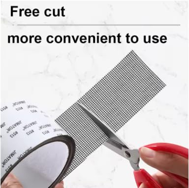 1 pcs Window Mosquito Net Repair Tape Self-Adhesive Window Screen Repair Patch Strong Anti-Insect Fly Mesh Broken Holes Repair Tape（Gray）