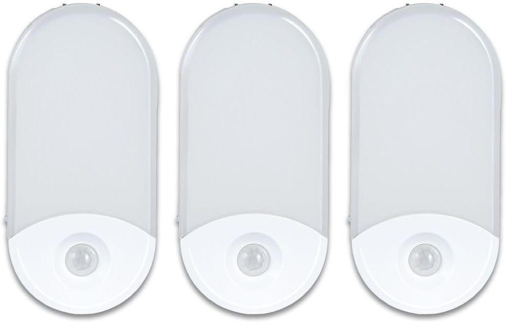 Camelion 3-Pack 4-in-1 Plug-in Power Failure Night Light,Motion and Light Sensor, Rechargeable Emergency Flashlight, Power Outage Light, Great for Emergency Preparedness, Hurricanes and Survival Kits