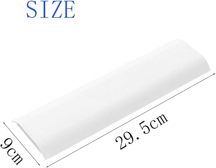 Cable Concealer Cord Cover, Airlxf 2 PCS Self-Adhesive Wall Cable Covers with 4 PCS Double-side Tapes for TV Computer Office Theater (White)