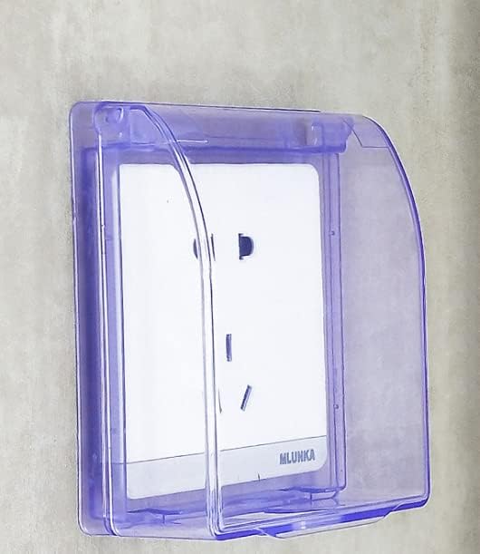 Fielect Weatherproof in Use Outlet Cover Plug 86 Type Electrical Outlet Cover Receptacle Protector 98x110x43mm for Retrofit Siding Construction, Transparent