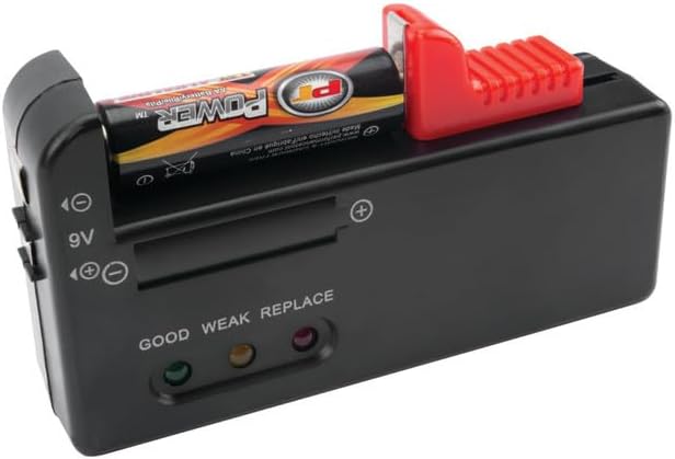 Performance Tool W3001 104 Slot Battery Organizer with Removable Tester - Keep Your Batteries Neatly Stored and Corrosion-Free