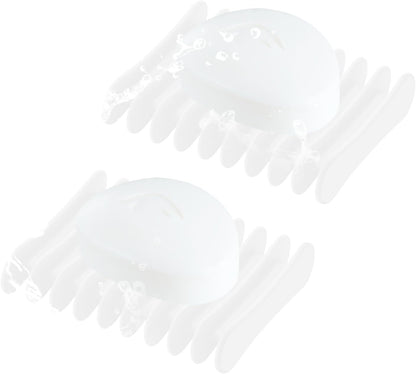 2 Pcs Self Draining Silicone Soap Holder - Waterfall Design Soap Dishes for Bathroom, Keeps Soap Bars Dry & Clean,White