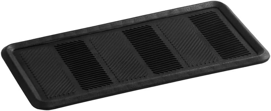 Rubber Boot Tray Scraper Mat – 13/16″ Thick, 32″ × 16″ Heavy-Duty Floor Protection Mat for Shoes, Indoor Outdoor Use