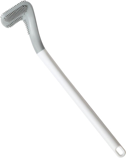 3 Pack Golf Toilet Brush, Flexible Long Handled Toilet Cleaning Brush, 360° No Dead Space Deep Toilet Cleaning Brush, Toilet Brush for Bathroom, with Hook (White + Blue + Grey)