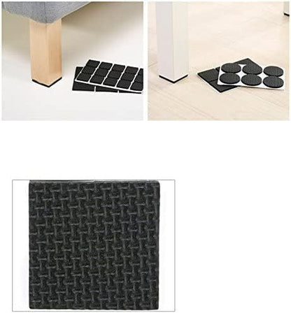 Antrader 1.5 Inch Self-Stick Furniture Round Felt Pads Wood Floor Protectors – Protect Your Hard Floors from Furniture Scratches, Pack of 48, Black