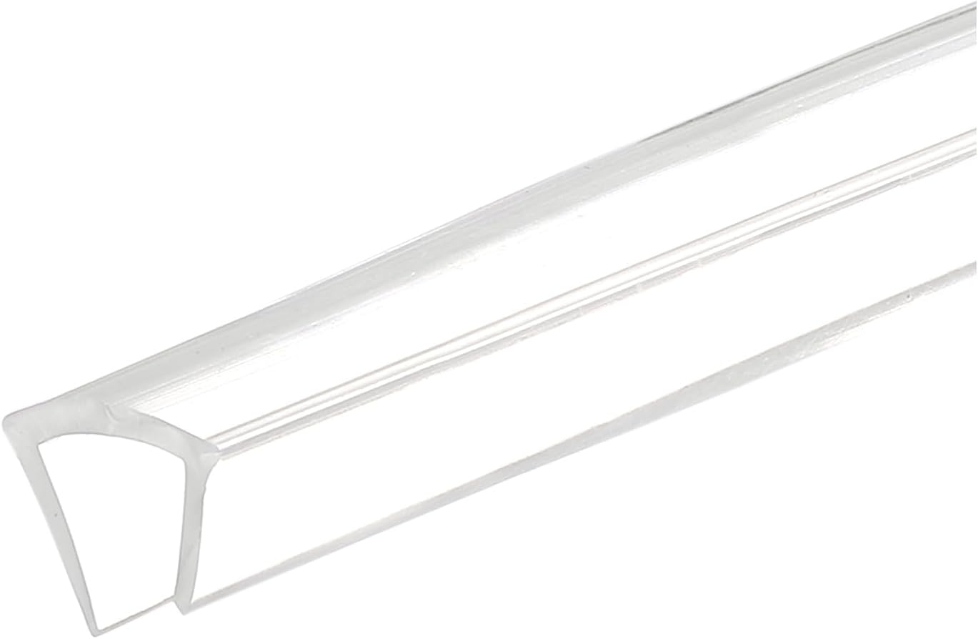 PATIKIL U Channel Rubber Edge Trim, (6.6 ft Long x 19/64" Width, 25/64" Slot for 23/64"-7/16" Thick Edge), Flexible Clear Rubber Seal Strip Protector, Suit for - Glass Tables/Metal Sheet