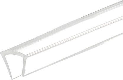 PATIKIL U Channel Rubber Edge Trim, (6.6 ft Long x 19/64" Width, 25/64" Slot for 23/64"-7/16" Thick Edge), Flexible Clear Rubber Seal Strip Protector, Suit for - Glass Tables/Metal Sheet