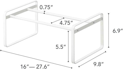 YAMAZAKI Home Frame Adjustable Shoe Rack - Spacesaving Storage Solution, 7" - Steel - Holds Up to 4 Pairs of Shoes Per Shelf