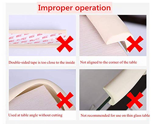 M2cbridge L Shape Extra Thick Furniture Edge Wall Corner Guard Desk Edge Cushion Bumper 6.5 Ft (Off White)