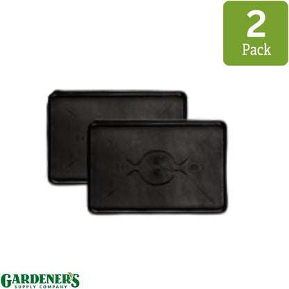 Gardener's Supply Company Entrance Boot Tray | Multi-Purpose All Weather Waterproof Indoor and Outdoor Shoe Mat Made with 100% Durable Recycled Plastic | 22" L x 15.5" W 2" Deep, Black - Size Small