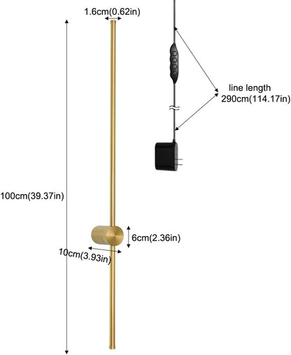 Battery Operated Wall Sconce Set of 2, Black USB Rechargeable Sconces Wall Deco Set of Two, Dimmable Cordless Wall Sconce with Remote Control, LED Wireless Wall Lighting,31.6 in