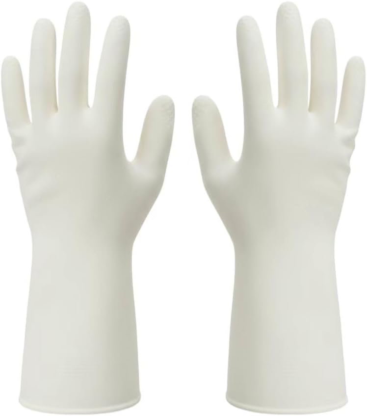 15mil Heavy Duty Reusable Nitrile Cleaning Gloves, 6 Pairs, L | 15mil Thick, 13in Long Cuff, Non PFAS, Food Safe, Chemical Resistant, Non-Slip Grip, Latex Free
