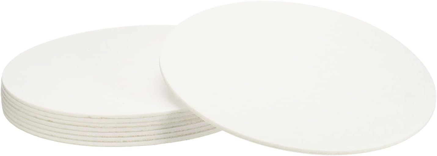 uxcell 32Pcs Non Slip Furniture Pads, 3" Round Self Adhesive Felt Bumpers Noise Reducing Furniture Feet Floor Protector for Chairs Tables Furniture Legs (White 0.2" Thick) - Colors A