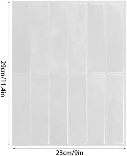 Heikki 20-Piece Kitchen Splash Guard Stickers, Peel-and-Stick Tile Splashbacks for Kitchen Islands, Bathrooms, Laundry Rooms, RVs, and Rental Spaces, 11.43 × 9 inches (Beige)