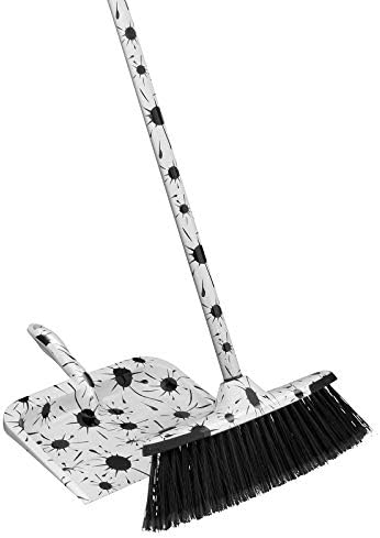 Superio Grey Broom, Heavy-Duty Indoor & Outdoor Broom with 48-Inch Handle, Multi-Surface Floor Cleaning for Home, Kitchen, Garage & Office