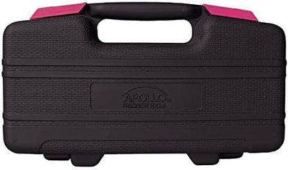 Apollo Tools Original 39 Piece General Household Tool Set in Toolbox Storage Case with Essential Hand Tools for Everyday Home Repairs, DIY and Crafts Red/Black - DT9706