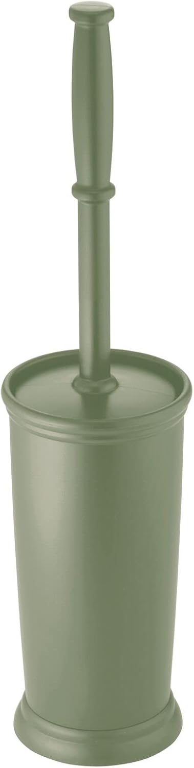 mDesign Metal Freestanding Slim Toilet Bowl Brush and Holder