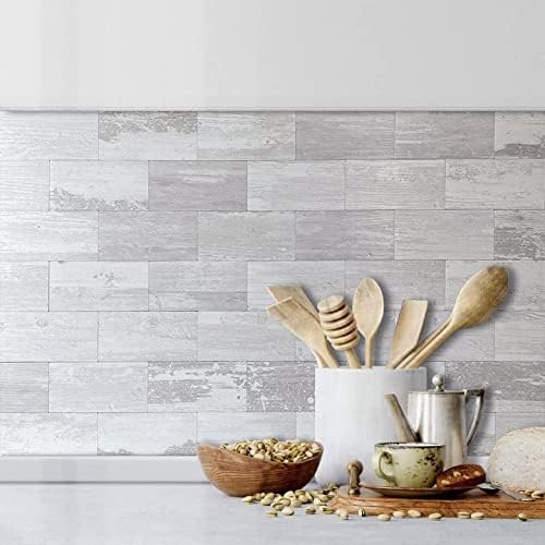 AULIGET 100 Piece Rust Slate Peel and Stick Backsplash Wall Tiles, 3" x 6" PVC Faux Stone Stick on Tiles for Backsplash Kitchen, Bathroom, Laundry Room, Camper, Fireplace