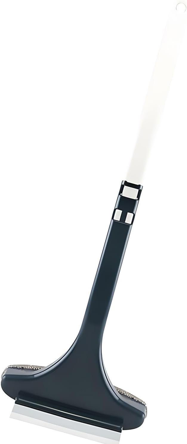 Window Screen Cleaner, 1Pc Double Sided Cleaning Brush, Fast Mesh Net Scraping Mop Washing Tool with Removable 16 Inch Handle for Glass Doors and Cabinets