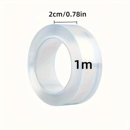 Powerful Adhesive Nano Double-Sided Tape - Reusable, Residue-Free, and Washable - Suitable for Home, Office, and Car Use