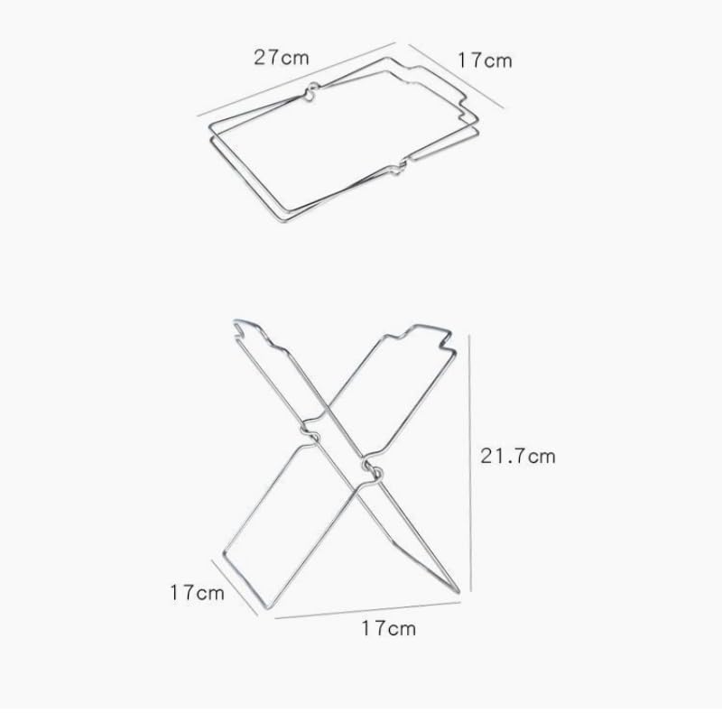 Tabletop Trash Bag Holder-Folding Stainless Steel Trash Bag Holder 11" Garbage Storage Metal Bracket for Countertop,Kitchen,Waste,Living Room,Dining Room,Bar Counter,Indoor Outdoor (Sliver)