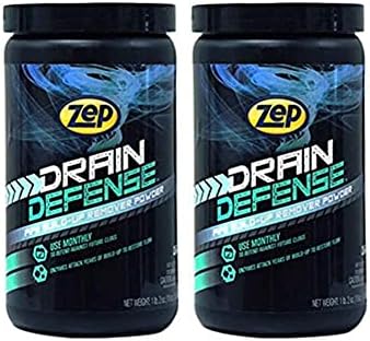 Zep Drain Defense Enzymatic Drain Cleaner Powder - 18 Ounces - ZDC16 - Safe for Pipes and Septic Systems, Pack of 1, white