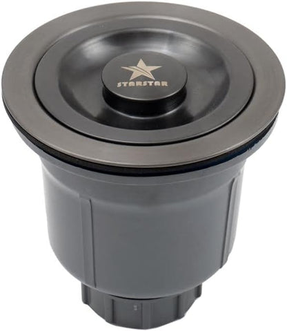STARSTAR 3-1/2in Stainless Steel Sink Drain Kit with Removable Deep Basket and Sealing Lid