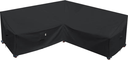 Patio Deck Box Cover, 63x30 Inch Fire Pit Covers with Straps and Handles, Waterproof Heavy Duty Outdoor Furniture Winter Cover for Keter, Suncast, Lifetime Container