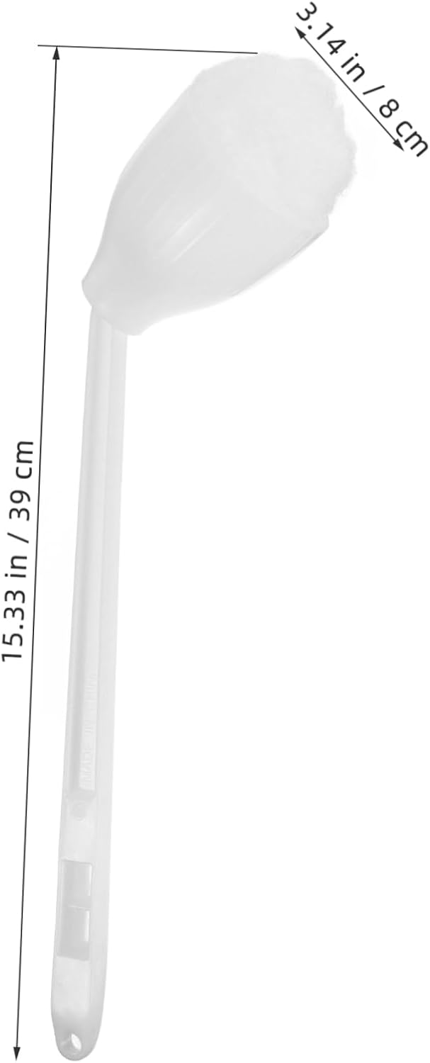 OUNONA Elastic Toilet Bowl Mop Brush Long Handle Soft Swab Under Rim Cleaning Bathroom Scrubber