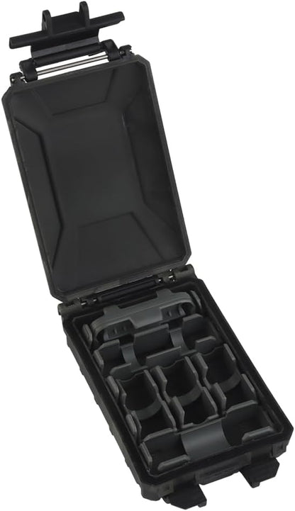 WoSporT Tactical Modular Battery Storage Organizer, MOLLE Military Hunting Vest Carry 18650/AAA/CR123A/18350 Battery Box Holder Case