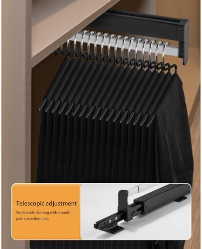 Stainless Steel Wall Mounted Towel Rack Clothes Airer Laundry Drying Rack Folding Adjustable Collapsible Space Saver Dryer Bath Towel Rail Bar with Hooks(Size:60cm)