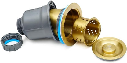 STARSTAR 3-1/2in Stainless Steel Sink Drain Kit with Removable Deep Basket and Sealing Lid